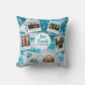 パーソナライズされた最高のFriends 6フォトカスタムコラージュ クッション (正面)