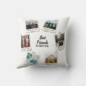 パーソナライズされた最高のFriends 6フォトカスタムコラージュ クッション (裏面)