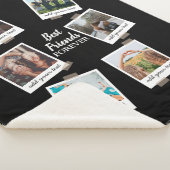 パーソナライズされた最高のFriends 6フォトカスタムコラージュ シェルパブランケット (3/4)