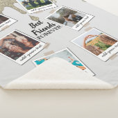 パーソナライズされた最高のFriends 6フォトカスタムコラージュ シェルパブランケット (3/4)