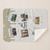 パーソナライズされた最高のFriends 6フォトカスタムコラージュ シェルパブランケット (正面(横))