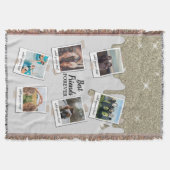 パーソナライズされた最高のFriends 6フォトカスタムコラージュ スローブランケット (正面)