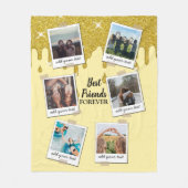 パーソナライズされた最高のFriends 6フォトカスタムコラージュ フリースブランケット (正面)