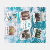 パーソナライズされた最高のFriends 6フォトカスタムコラージュ フリースブランケット (正面(横))