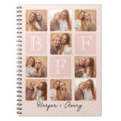 パーソナライズされた最高のFriends Forever 9 Photo Collage ノートブック (正面)