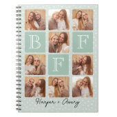 パーソナライズされた最高のFriends Forever 9 Photo Collage ノートブック (正面)