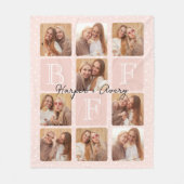 パーソナライズされた最高のFriends Forever 9 Photo Collage フリースブランケット (正面)