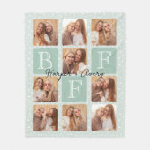 パーソナライズされた最高のFriends Forever 9 Photo Collage フリースブランケット (正面)