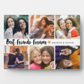 パーソナライズされた最高のFriends Forever Name 6 Collage フォトプラーク (正面)