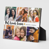 パーソナライズされた最高のFriends Forever Name 6 Collage フォトプラーク (側面)