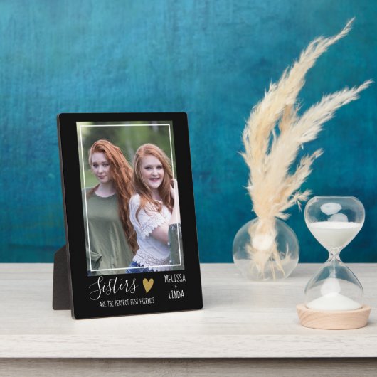 パーソナライズされた最高のFriends Sister引用文写真 フォトプラーク (側面)