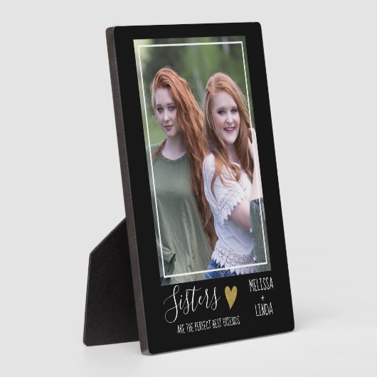 パーソナライズされた最高のFriends Sister引用文写真 フォトプラーク (側面)