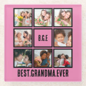 パーソナライズされた最高のGranda Ever 8 Photo Collage ガラスコースター (正面)