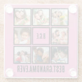 パーソナライズされた最高のGranda Ever 8 Photo Collage ガラスコースター (裏面)