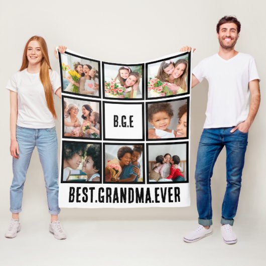 パーソナライズされた最高のGranda Ever 8 Photo Collage フリースブランケット (インサイチュ)