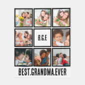 パーソナライズされた最高のGranda Ever 8 Photo Collage フリースブランケット (正面)