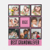 パーソナライズされた最高のGranda Ever 8 Photo Collage フリースブランケット (正面)