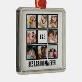 パーソナライズされた最高のGranda Ever 8 Photo Collage メタルオーナメント (右)