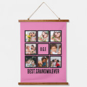 パーソナライズされた最高のGranda Ever 8 Photo Collage 吊り下げ型タペストリー (正面)