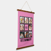 パーソナライズされた最高のGranda Ever 8 Photo Collage 吊り下げ型タペストリー (傾斜あり)