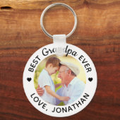 パーソナライズされた最高のGrandpaエバカスタムー写真 キーホルダー (正面)