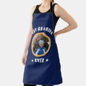 パーソナライズされた最高のGrandpa Everカスタム Family Photo エプロン (インサイチュ)