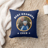 パーソナライズされた最高のGrandpa Everカスタム Family Photo クッション (ブランケット)