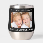 パーソナライズされた最高のGrandpa Ever Photo Black (背面)