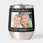 パーソナライズされた最高のGrandpa Ever Photo Black (正面)