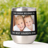 パーソナライズされた最高のGrandpa Ever Photo Black