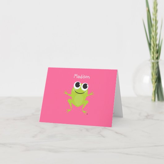 パーソナライズされた最高のLIFE FROG Notecard ノートカード (正面)