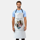 パーソナライズされた最高のMom Everハート エプロン (着用した状態)