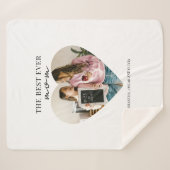 パーソナライズされた最高のMom Everハート シェルパブランケット (正面(横))