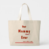 パーソナライズされた最高のMOM EVER 8スクリプト ラージトートバッグ (裏面)