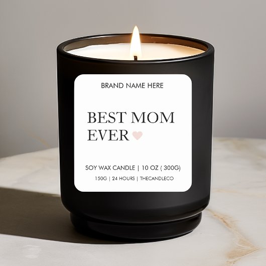 パーソナライズされた最高のMom Ever Candle Label スクエアシール