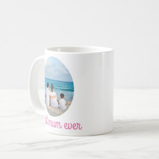 パーソナライズされた最高のMum Ever Mag撮影 コーヒーマグカップ (正面左)