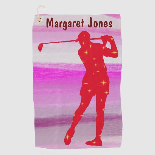 パーソナライズされた最高のMum Ladeesゴルフのギフトおもしろいゴルフ ゴルフタオル (正面)