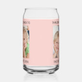 パーソナライズされた最高のOlums Ever Photo Pink ガラス缶 (左)