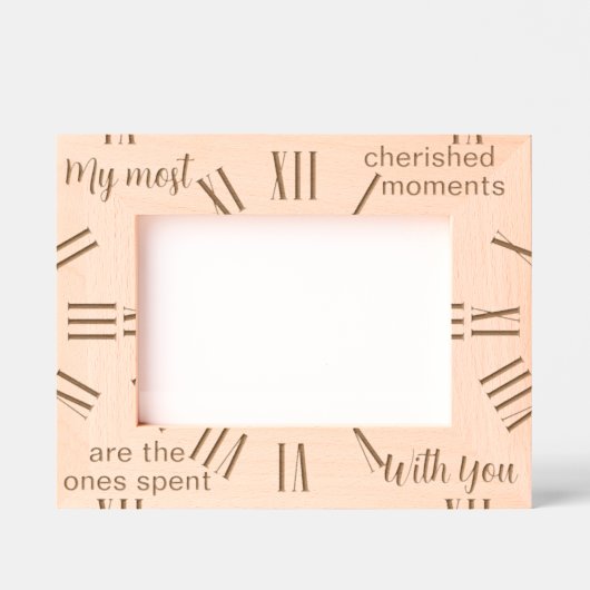 パーソナライズされた最高のTimes Clock Artwork レーザー彫刻フレーム (正面)