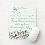 パーソナライズされた有難う水彩野花 マウスパッド (マウス)