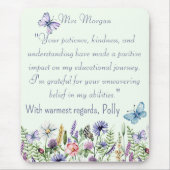 パーソナライズされた有難う水彩野花 マウスパッド (正面)