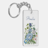 パーソナライズされた朝顔 キーホルダー (正面左)