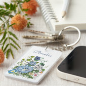 パーソナライズされた朝顔 キーホルダー (正面右)