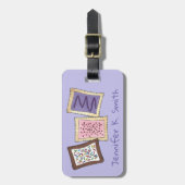 パーソナライズされた朝食トースターペストリージャンクフード ラゲッジタグ (正面縦)