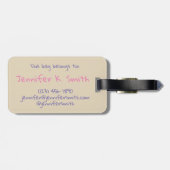 パーソナライズされた朝食トースターペストリージャンクフード ラゲッジタグ (裏面横)