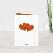 パーソナライズされた木フェイク材5結婚周年記念 カード (裏面)