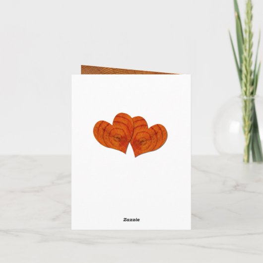 パーソナライズされた木フェイク材5結婚周年記念 カード (裏面)