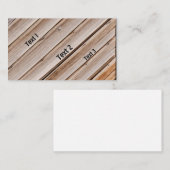 -パーソナライズされた木片 名刺 (正面/裏面)