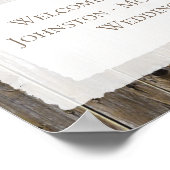 パーソナライズされた木素朴バラ結婚のポスター ポスター (角)