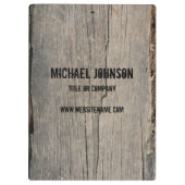 パーソナライズされた木素朴質工事業 クリップボード (裏面)
